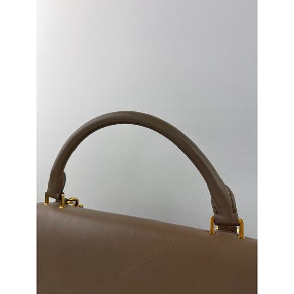 CELINE Trapeze Black Turquoise Teal Taupe Tricolor Leather 2 Handle Strap ITALY - Picture 5 of 16